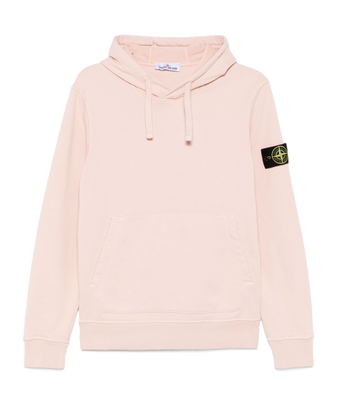 Stone Island Compass-badge Hoodie In Pink