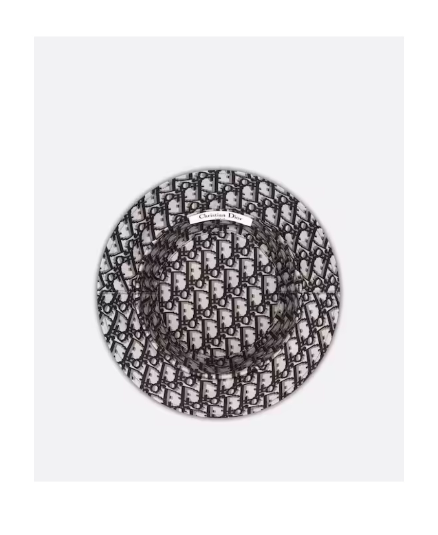 Dior Teddy-d Plan De Paris Reversible Small Brim Bucket Hat In Black