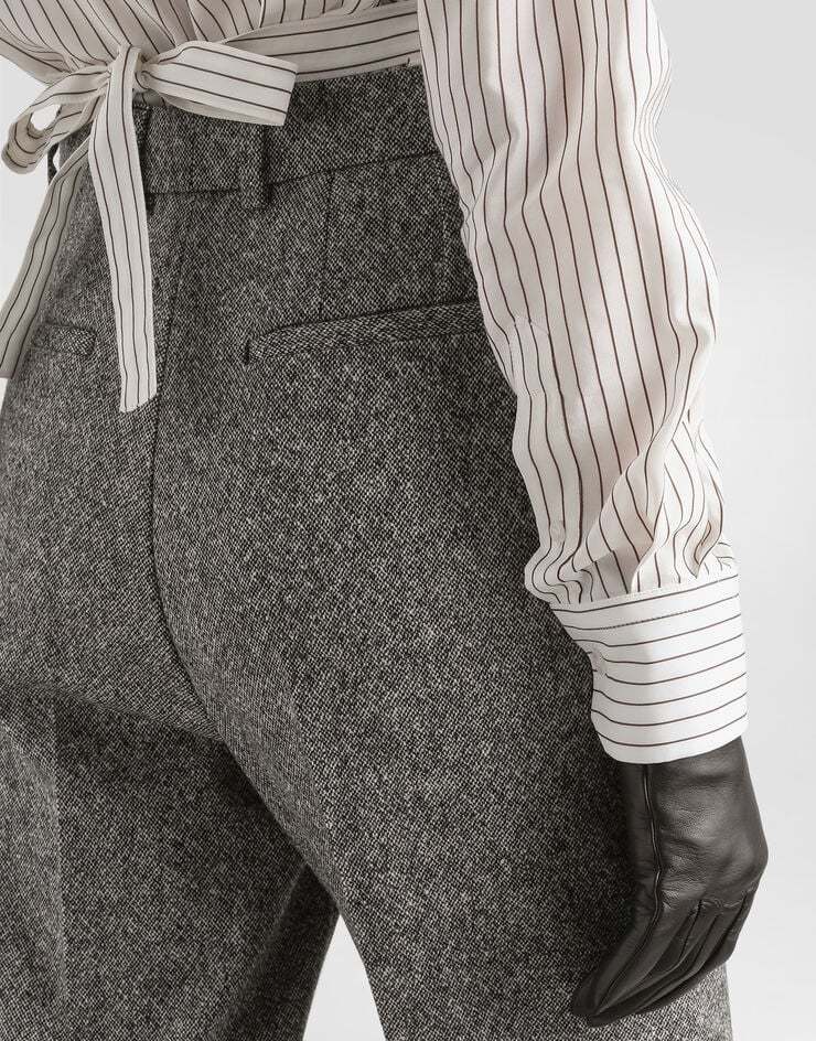 Dolce & Gabbana Belt Loops Slacks In Gray