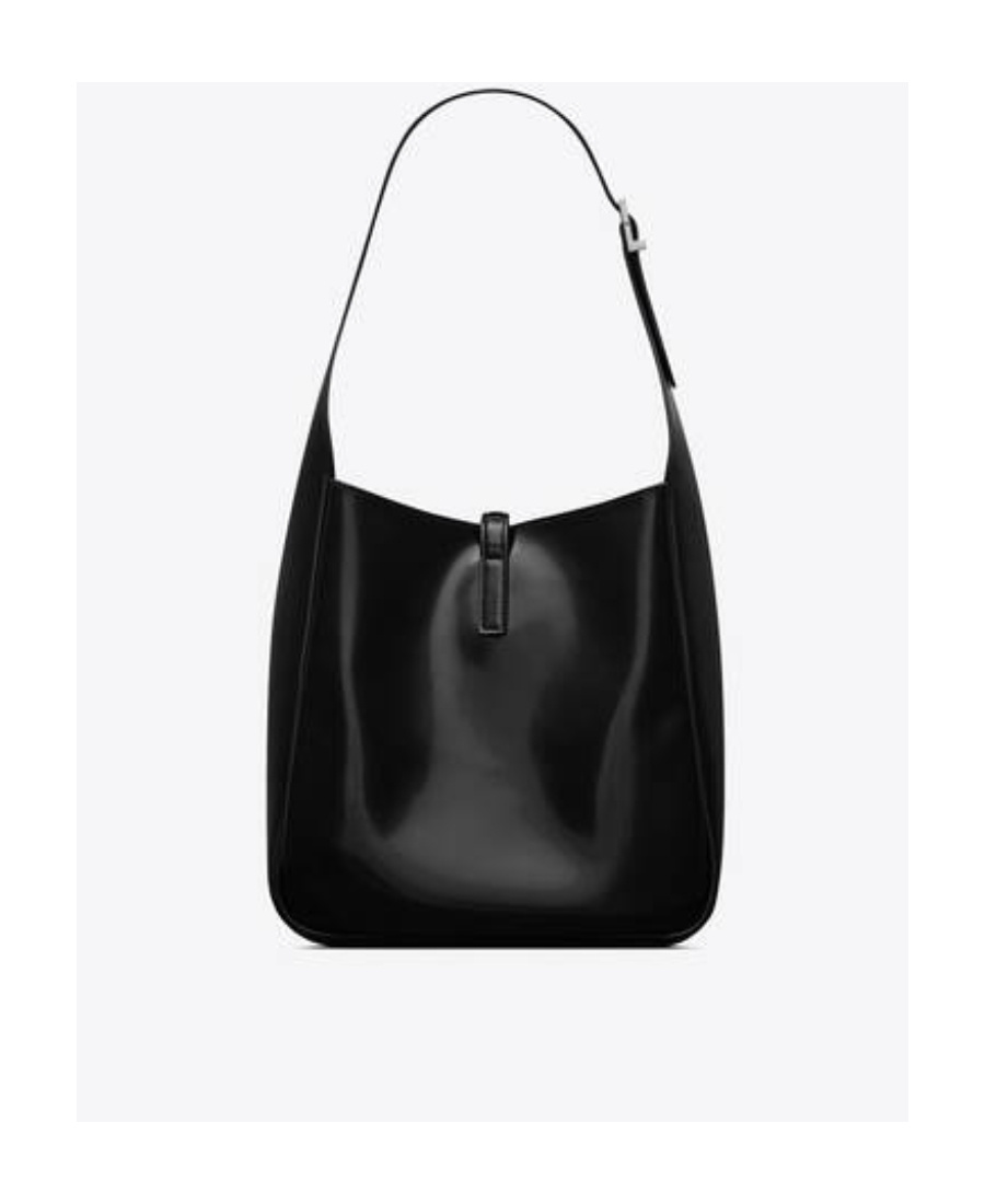 Saint Laurent Le 5 À 7 Soft Small In Spazzolato-effect Textile In Black