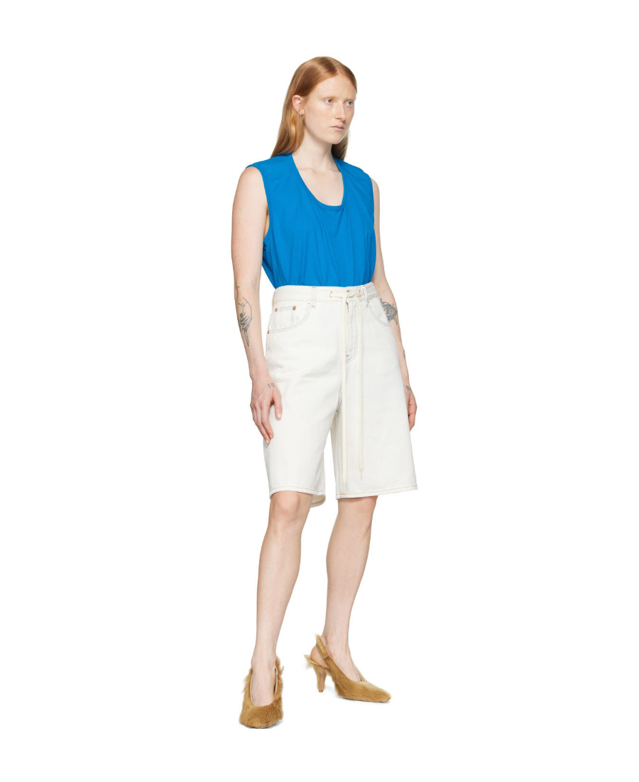 Mm6 Maison Margiela Hollow Vest In Blue