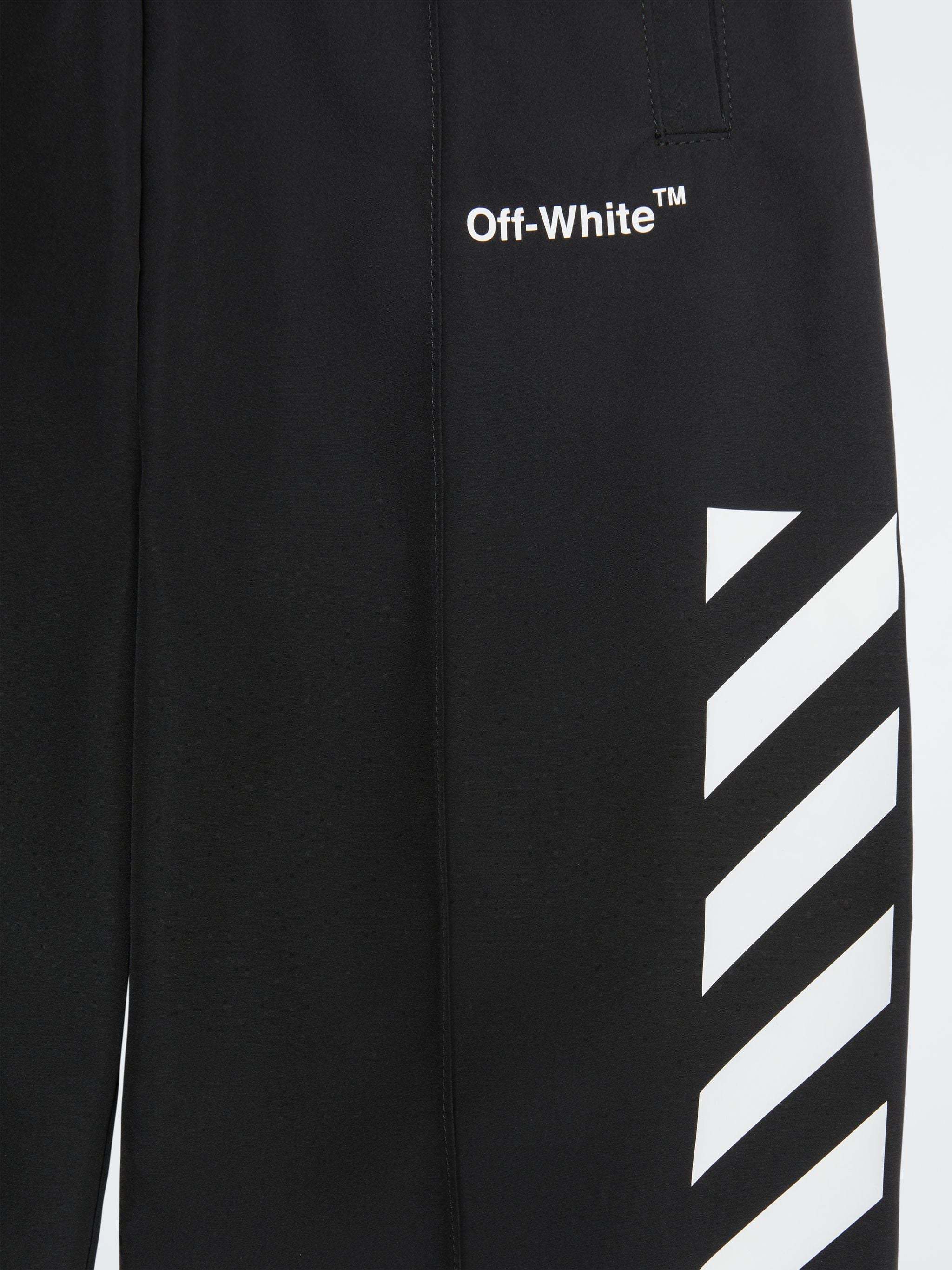Off-white Off Helvetica Printed Joggers In Black