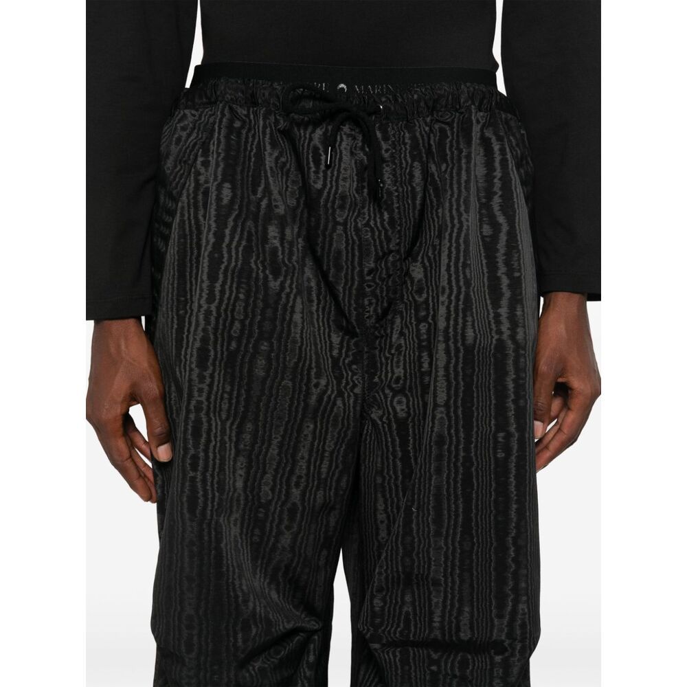 Marine Serre Wide-leg Casual Pants In Black