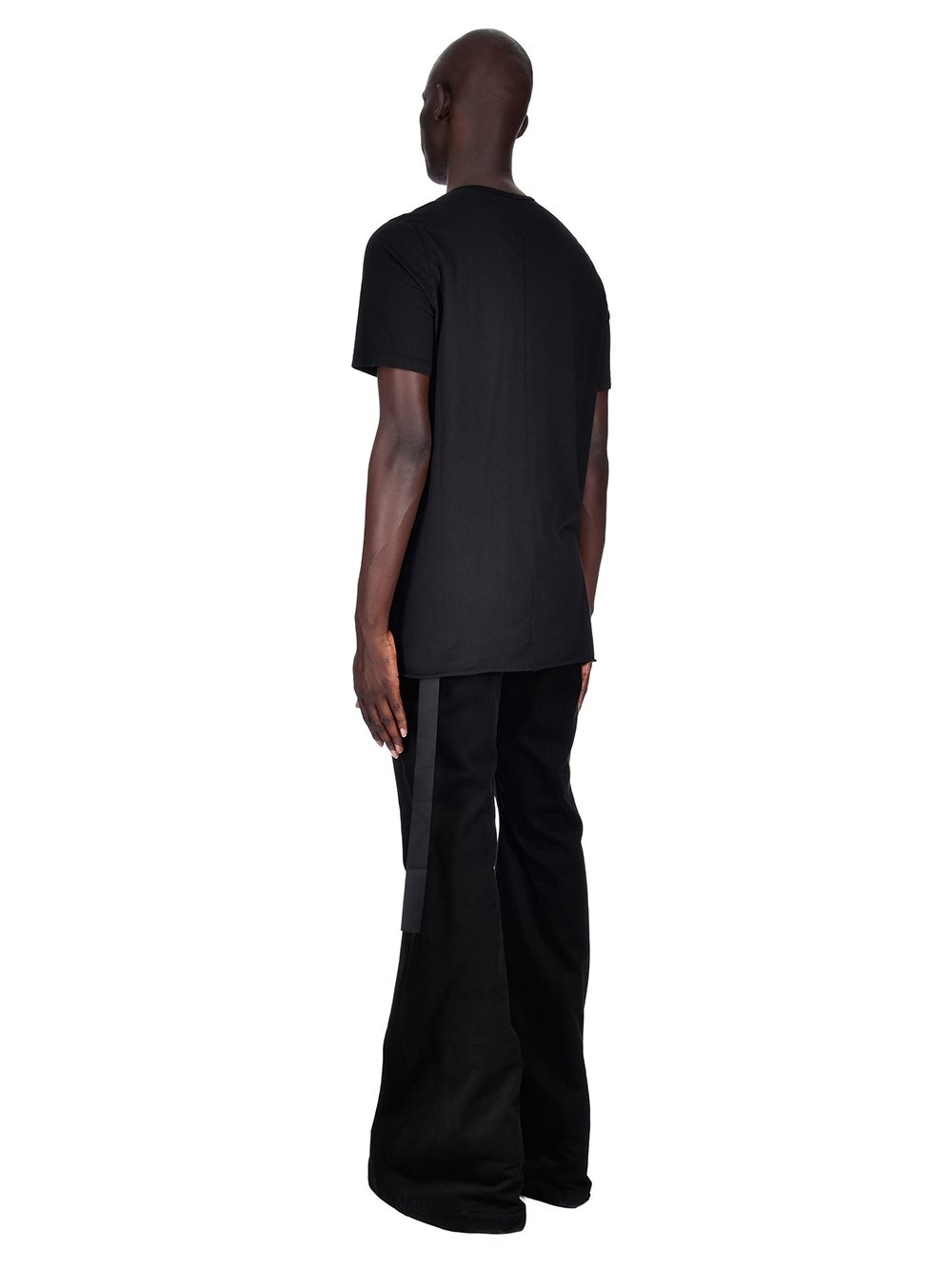 Rick Owens Drkshdw Black Plain Knitted T-shirt In Black