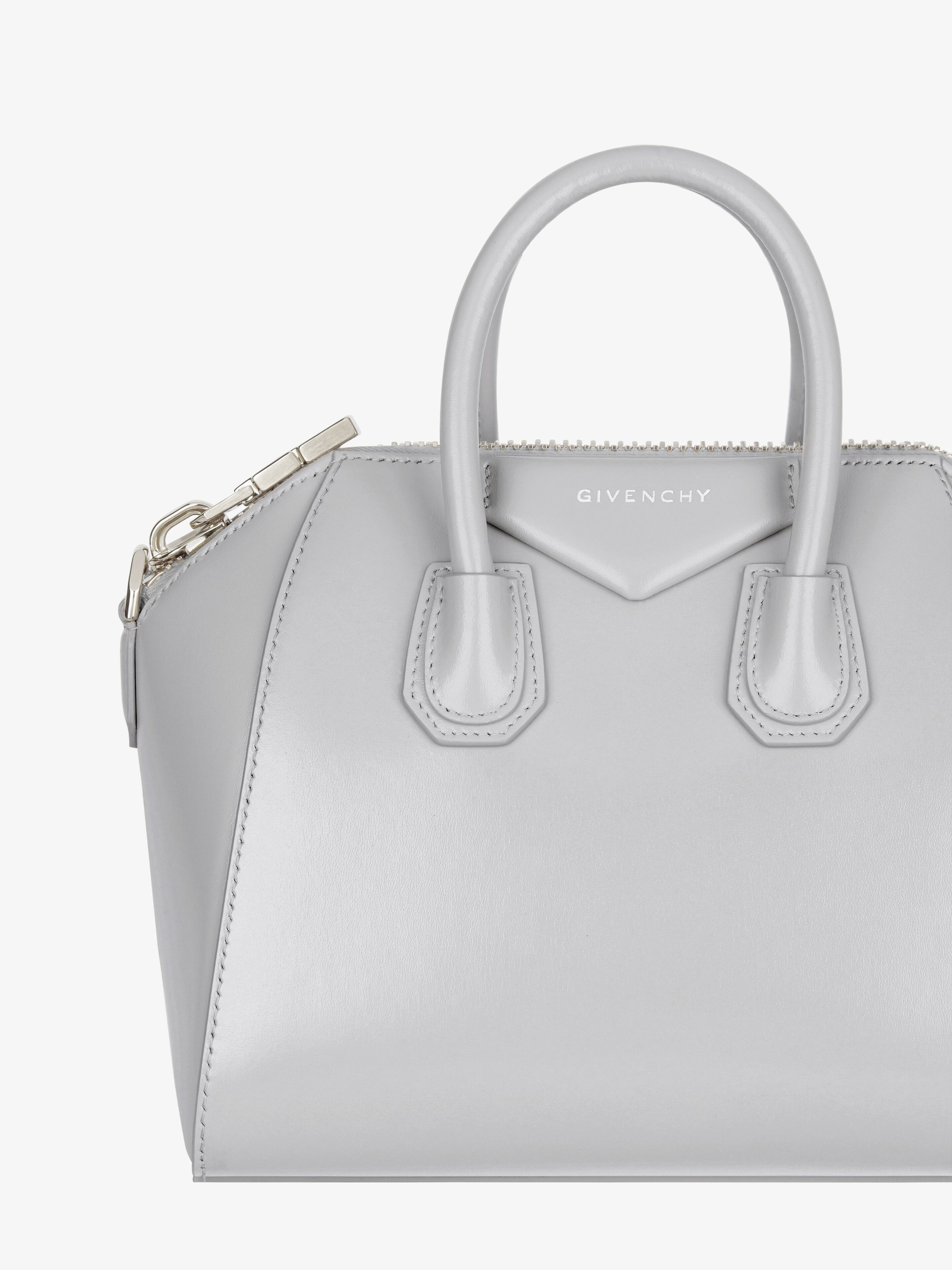 Givenchy Small Antigona Leather Tote Bag In White