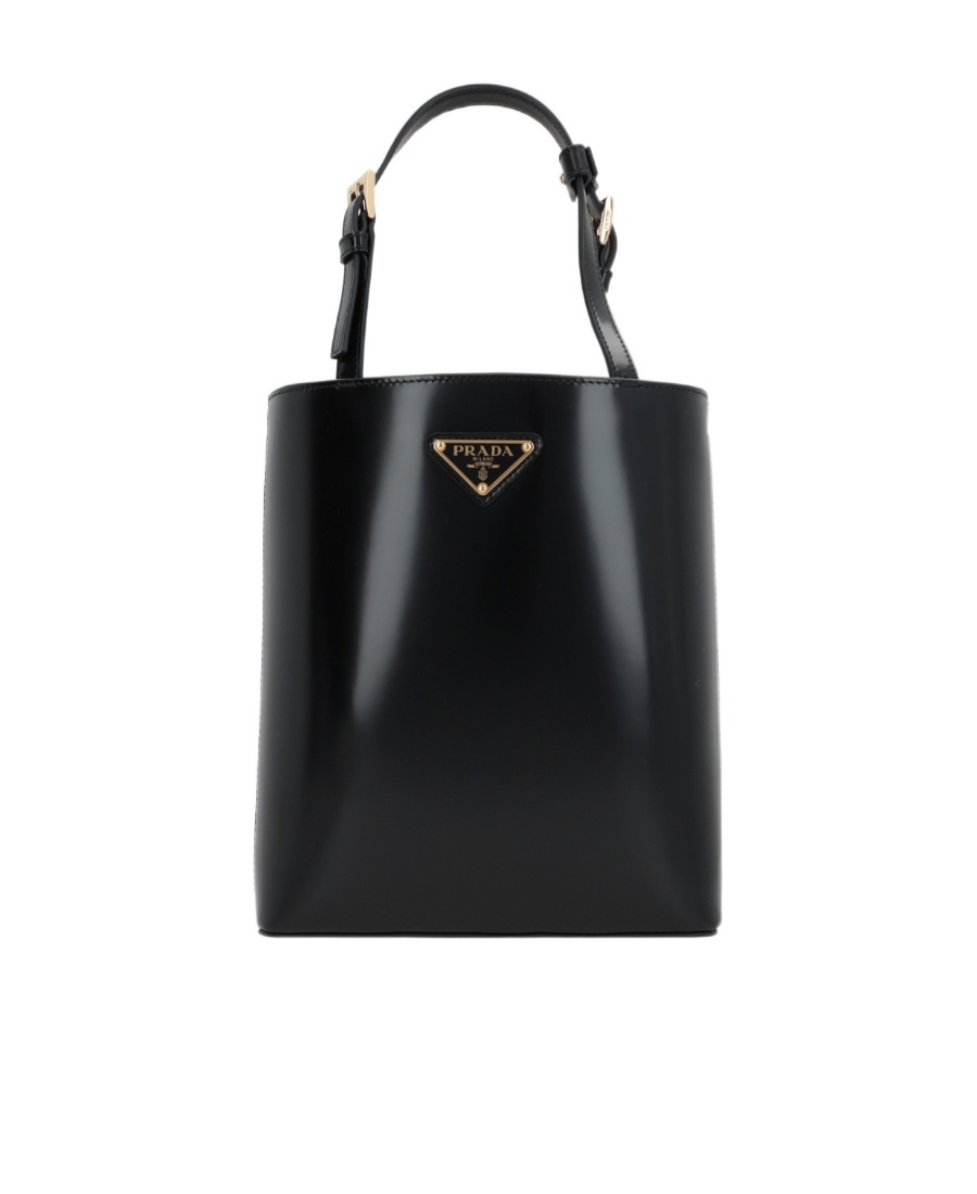 Prada Mini Zip Saffiano Leather Crossbody Bag In Black