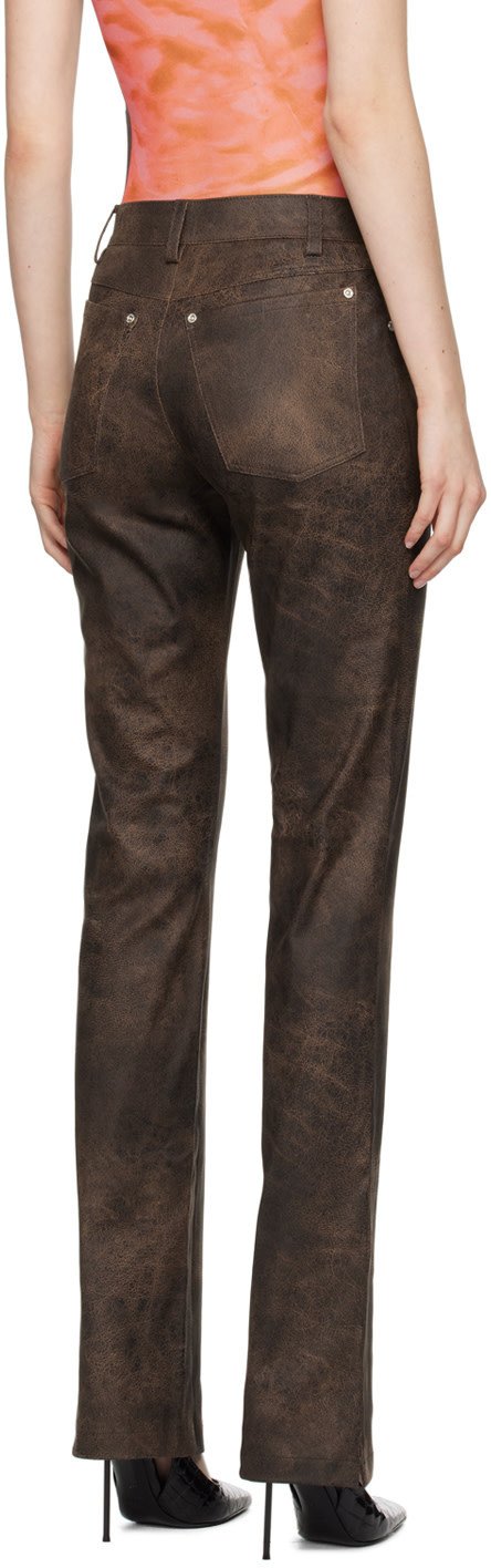Misbhv Washed-effect Flared Trousers In Black