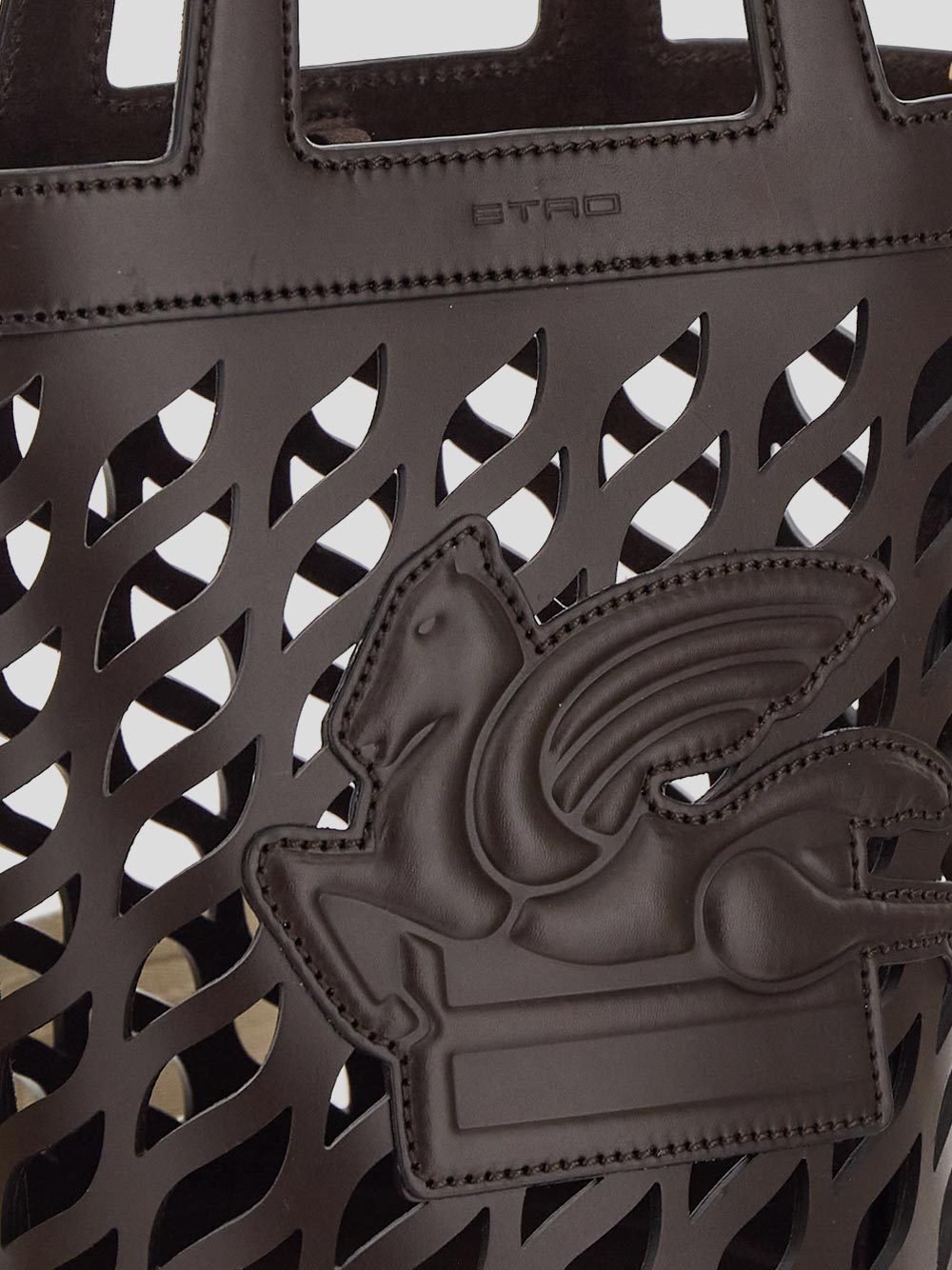 Etro Hollowed-out Detail Shoulder Bag In Black