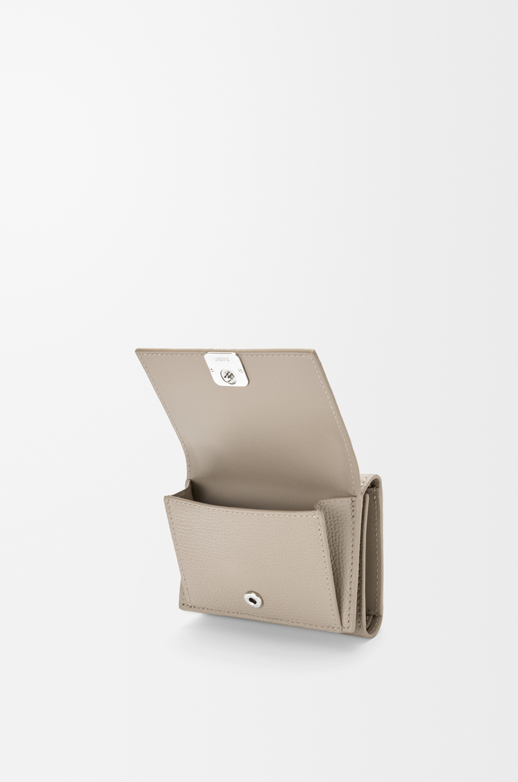 Loewe Anagram Trifold Wallet In Pebble Grained Calfskin In Brown