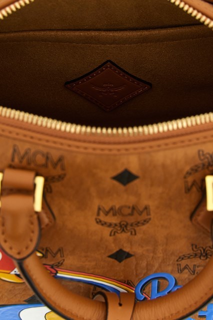 Mcm Ella Boston Top Case In Brown