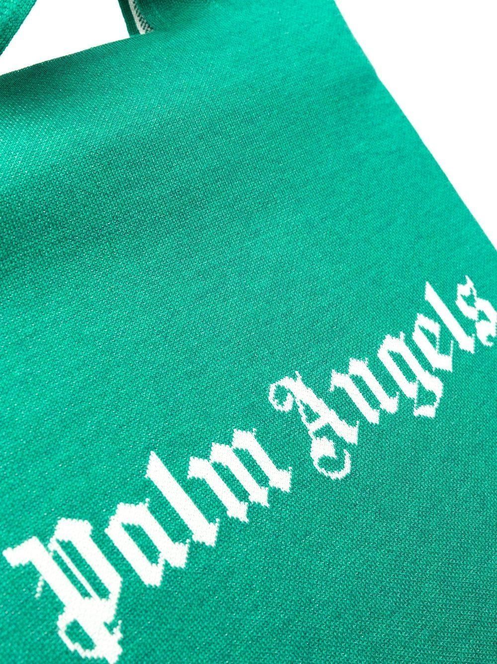 Palm Angels Logo-print Tote Bag In Green