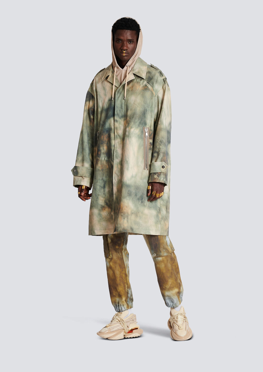 Balmain Dyed-effect Jacket In Nude