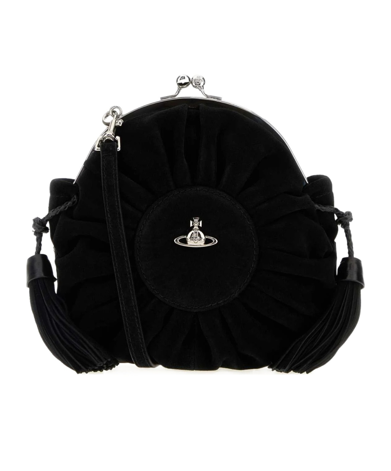 Vivienne Westwood Rosie Shoulder Bag With Tassel And Handle In Black