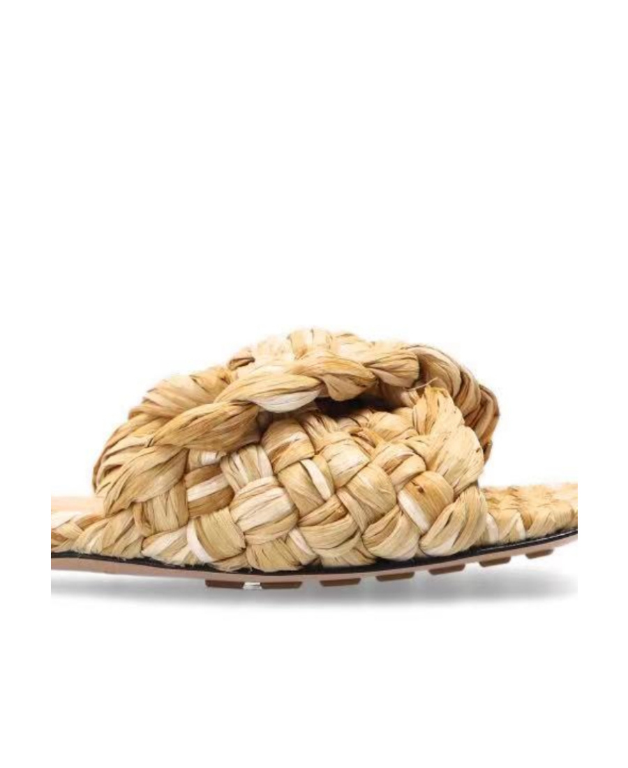 Bottega Veneta Logo Open-toe Flat-bottomed Cool Mop In Nude
