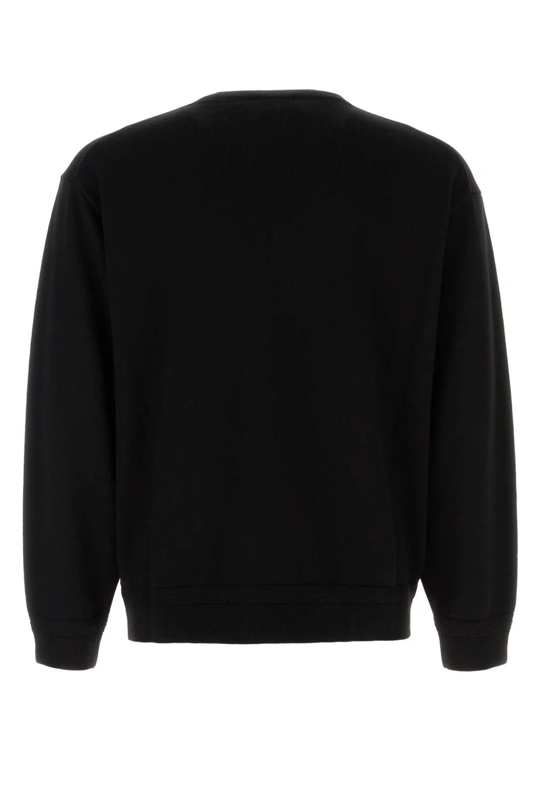 Kenzo Black Knit Jumper With Boke Flower Logo Patch On The Chest In Wool Man In Black