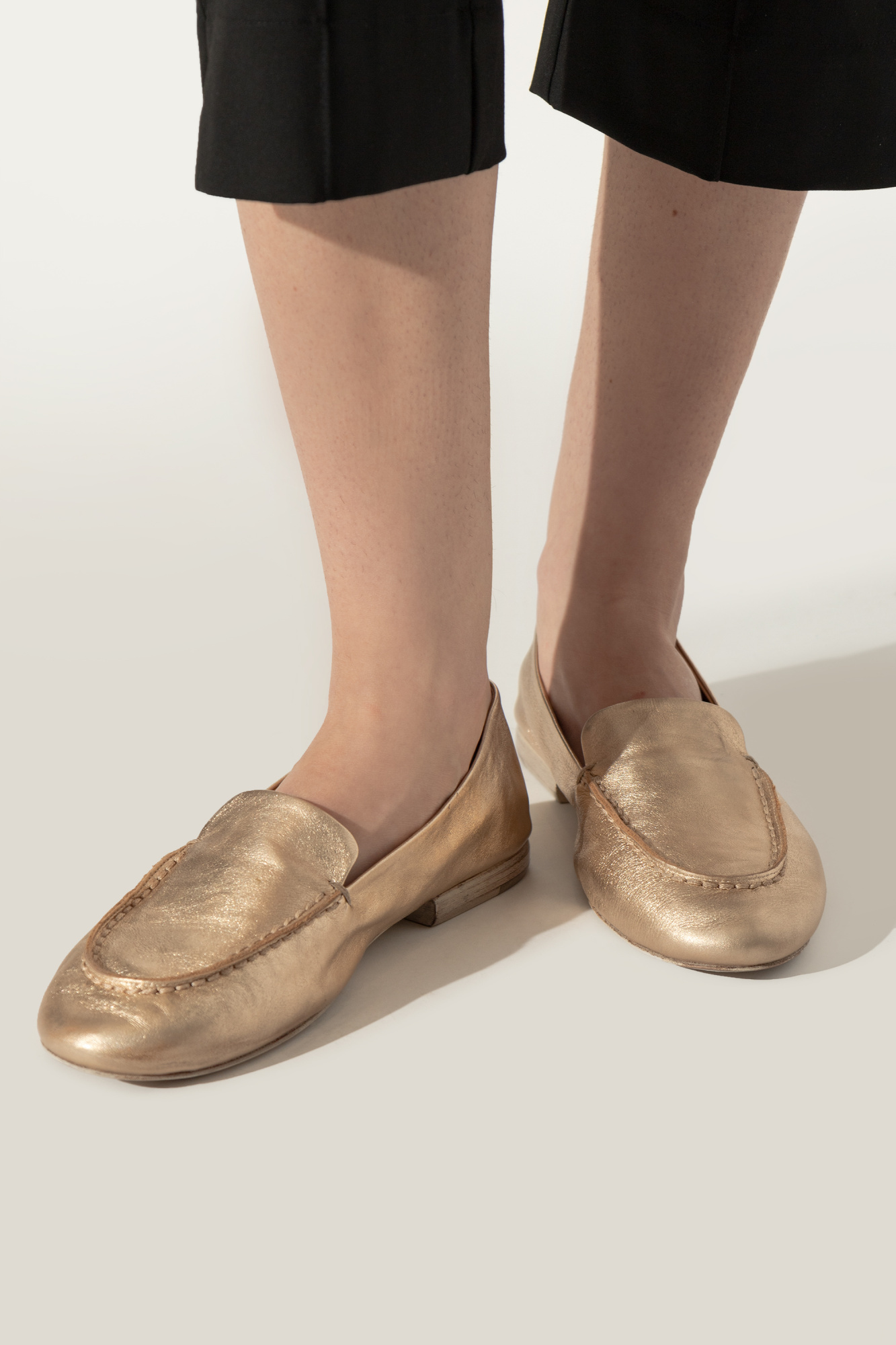 Marsèll Mandolo Leather Loafers In Gold