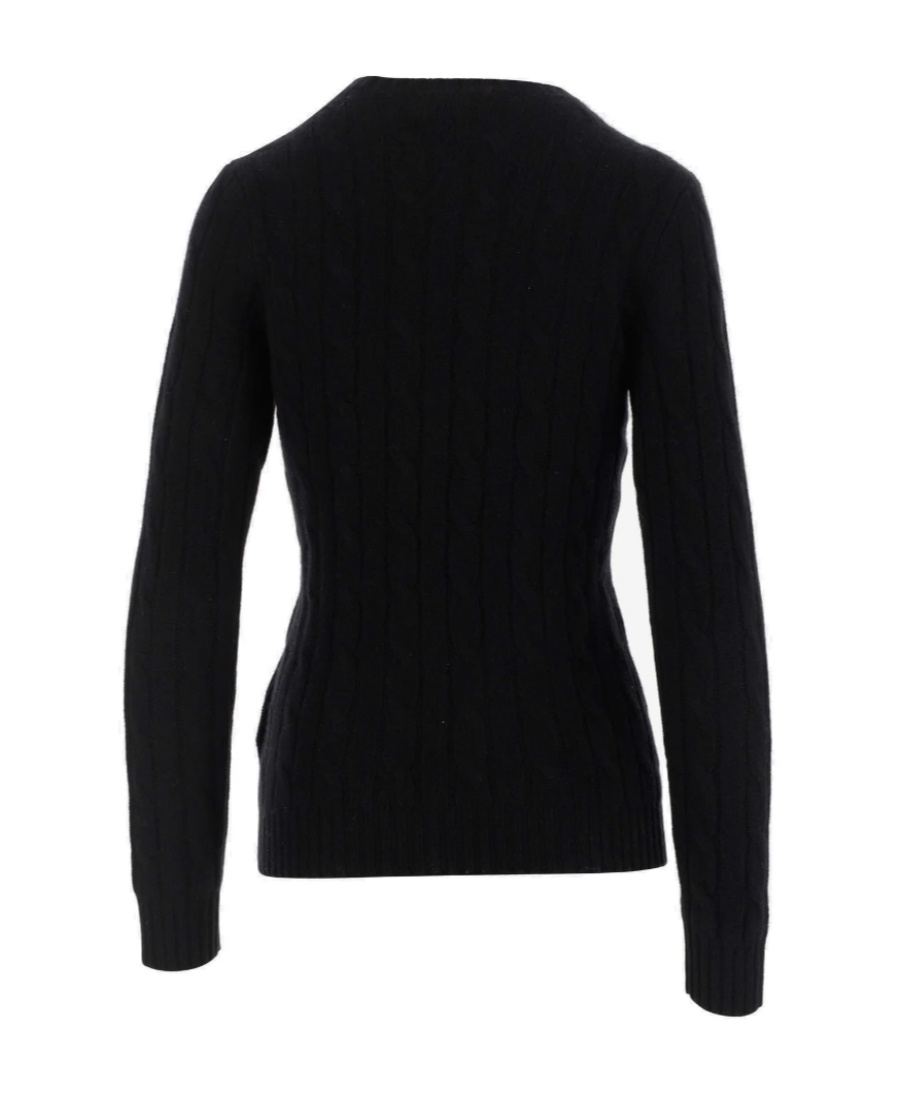 Polo Ralph Lauren Julianna Cashmere Cable-knit Jumper In Black