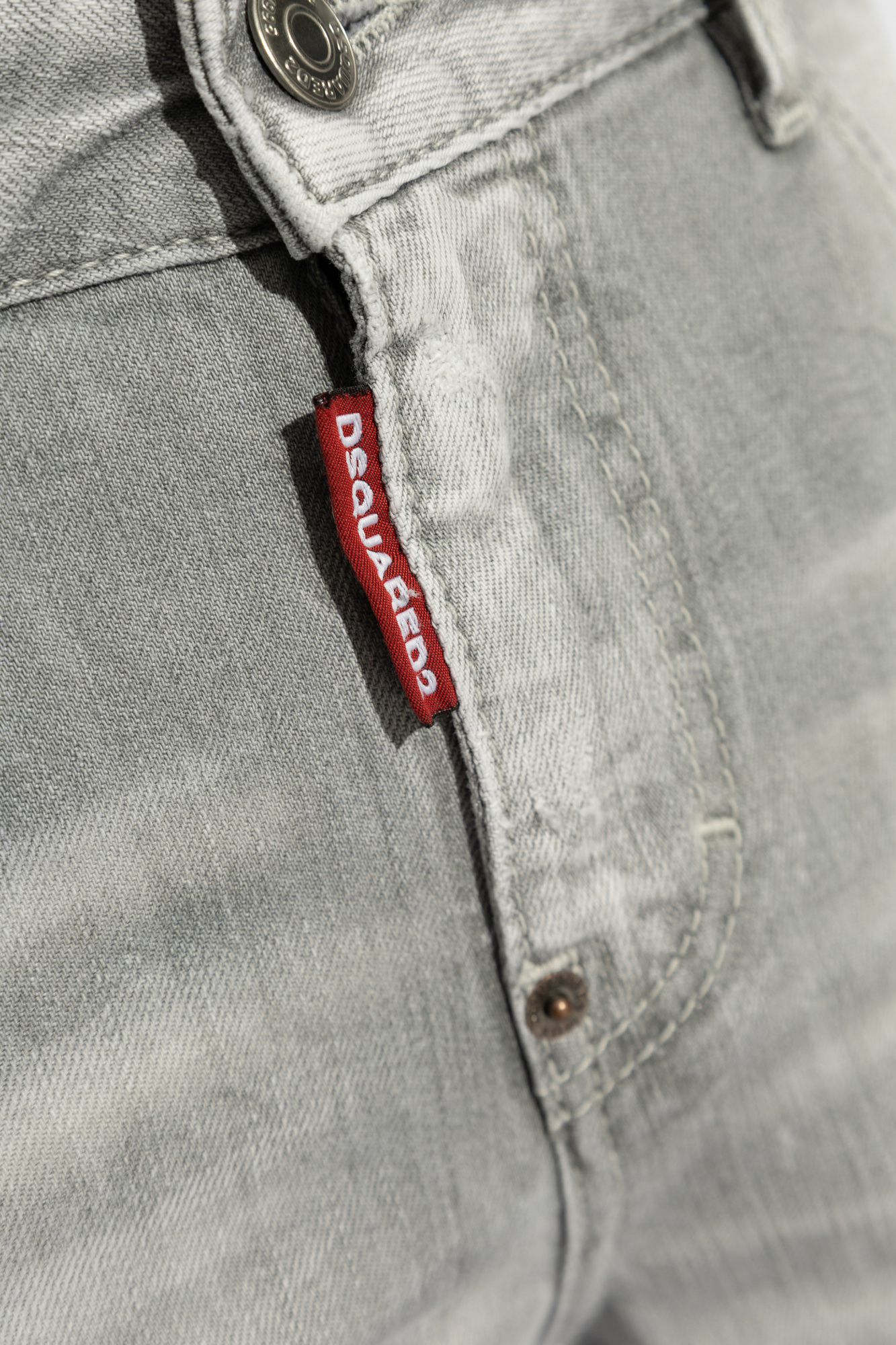 Dsquared2 Belt-loop Jeans In Gray