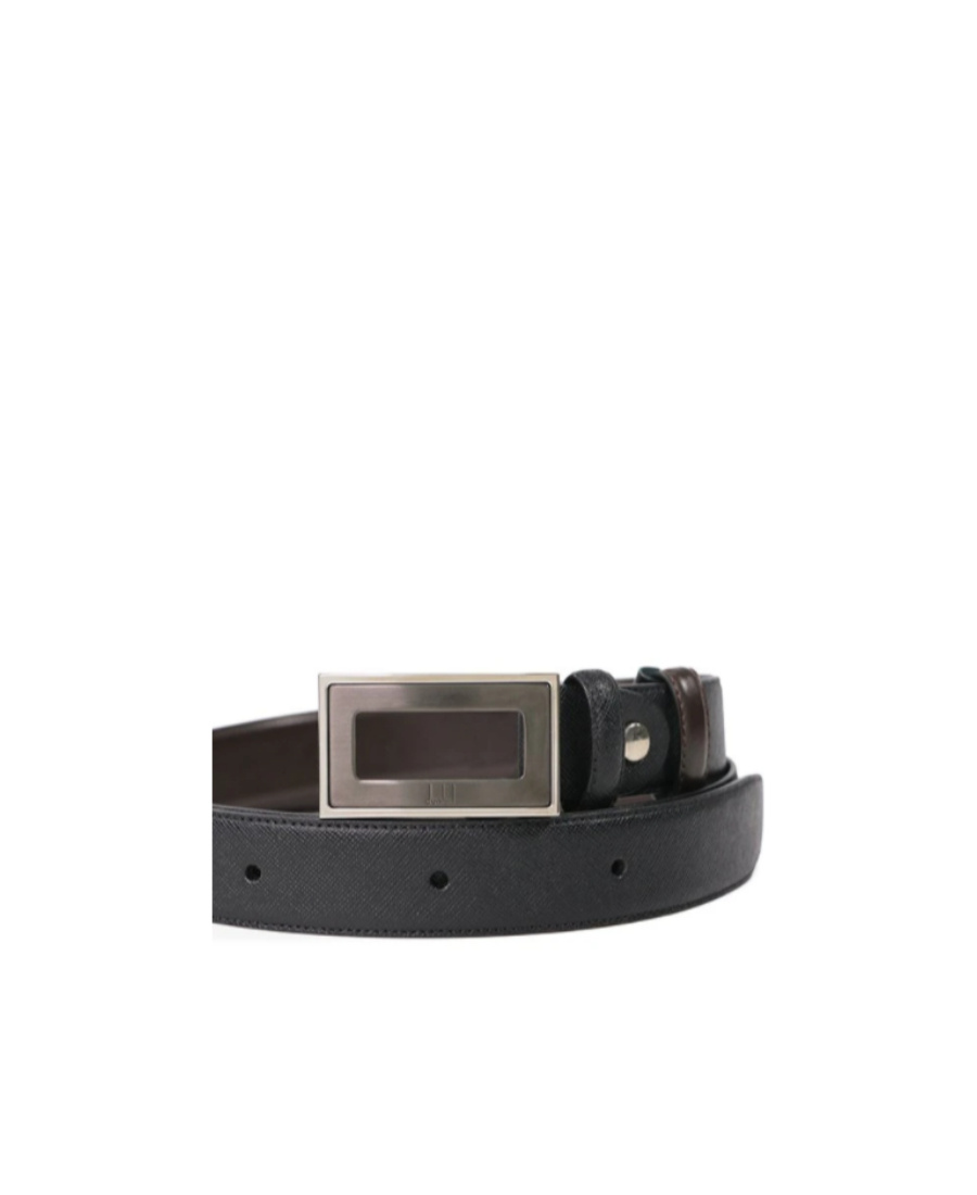 Shop Dunhill Logo Belt In Black