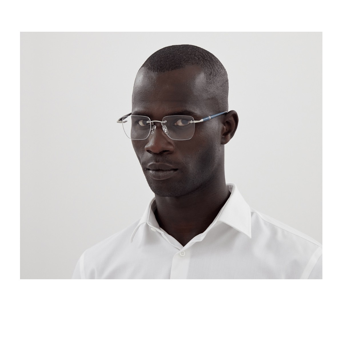 Montblanc Eyewear Square Frame Glasses In Blue