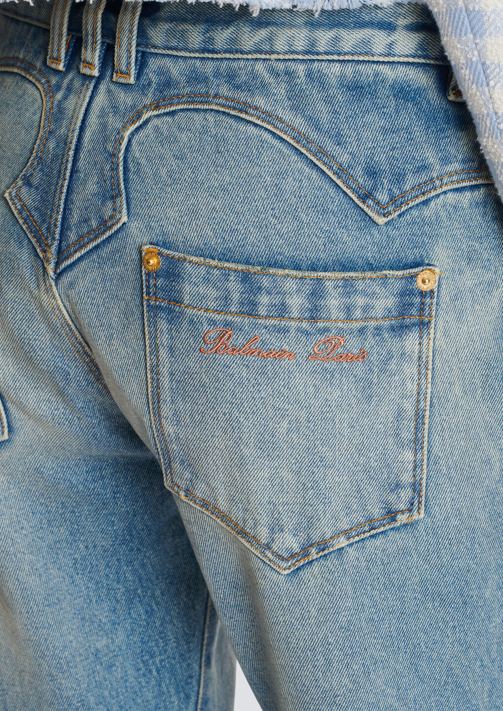 Balmain Western Bootcut Jeans In Green