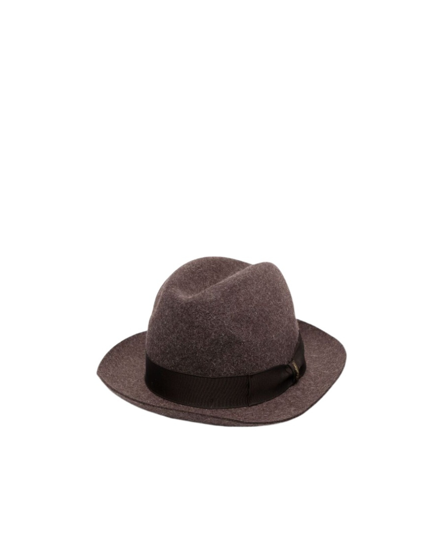 Borsalino Logo Hat In Gray