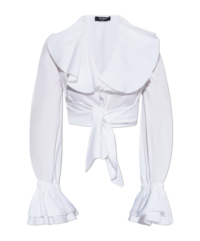 BALMAIN RUFFLED BLOUSE