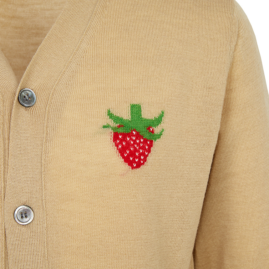Comme Des Garçons Long-sleeved Cardigan In Neutral