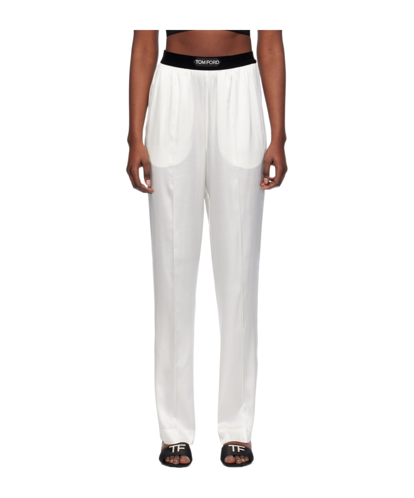 TOM FORD VELVET-TRIM PAJAMA TROUSERS 