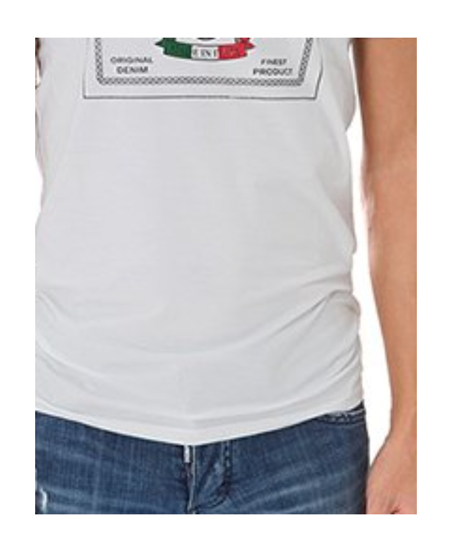 Armani Jeans Logo Details T-shirt In White