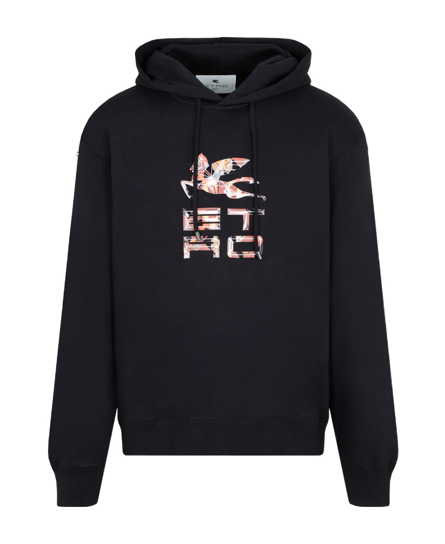 Etro Logo-print Detail Hoodie In Black