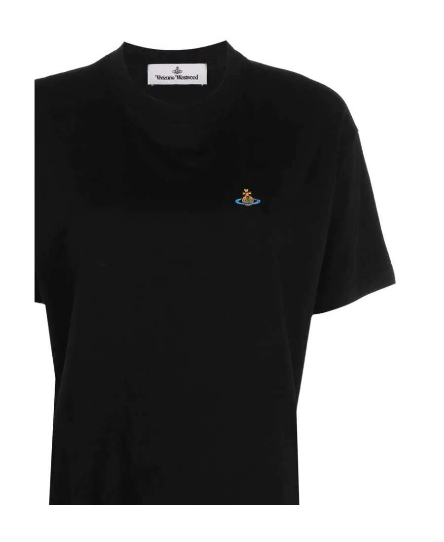 Vivienne Westwood Orb-embroidered T-shirt In Black