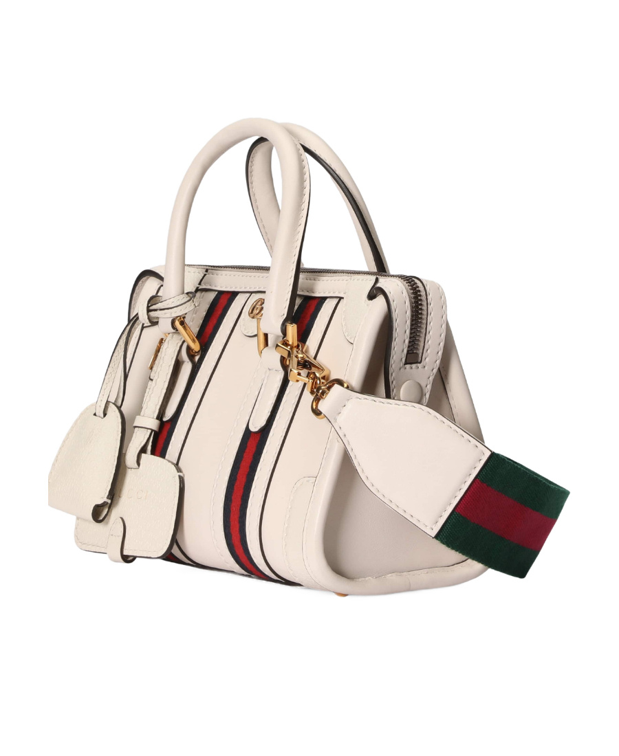 Gucci Mini Double G Top-handle Bag In White