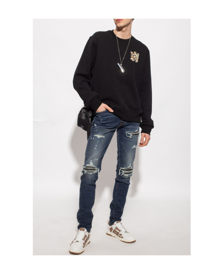 Amiri Distressed Slim Jeans In Blue