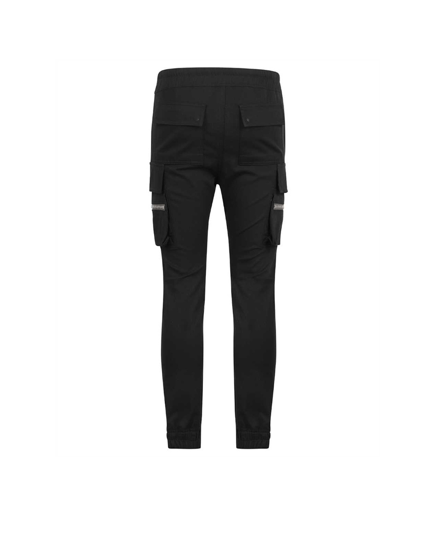 Rick Owens Mens Black Mastodon Patch-pocket Cotton-jersey Cargo Trouser In Black