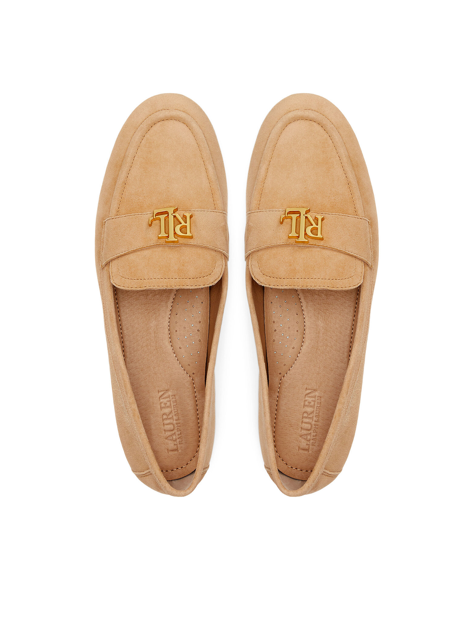 Polo Ralph Lauren Lauren Ralph Lauren Logo Plaque Slip-on Loafers In Brown