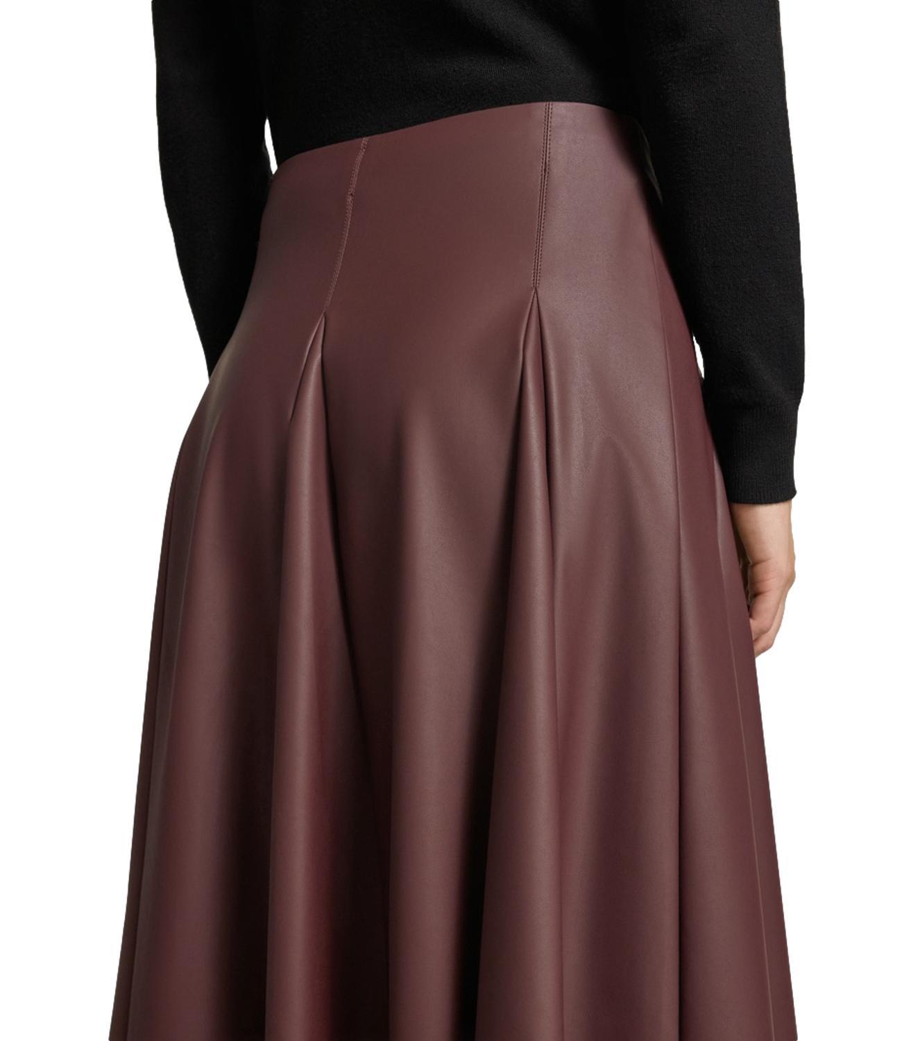 Max Mara Pleated Midi Skirt In Brown