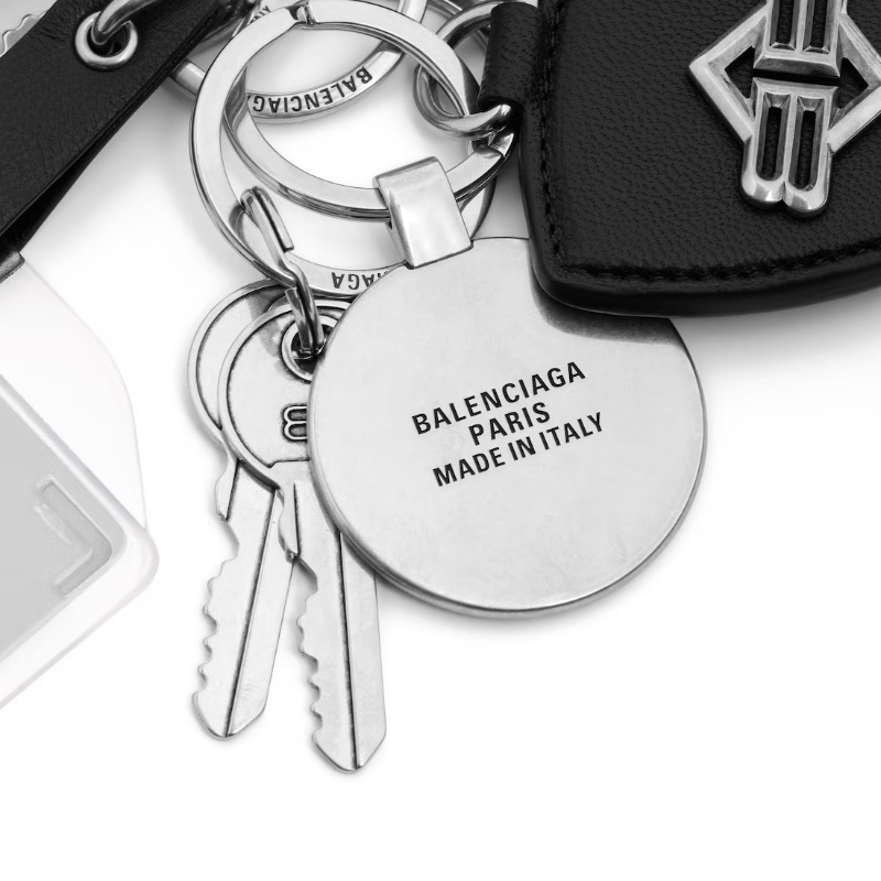 Balenciaga Men's Keychain Badge Full Charms In Multicolor In Black