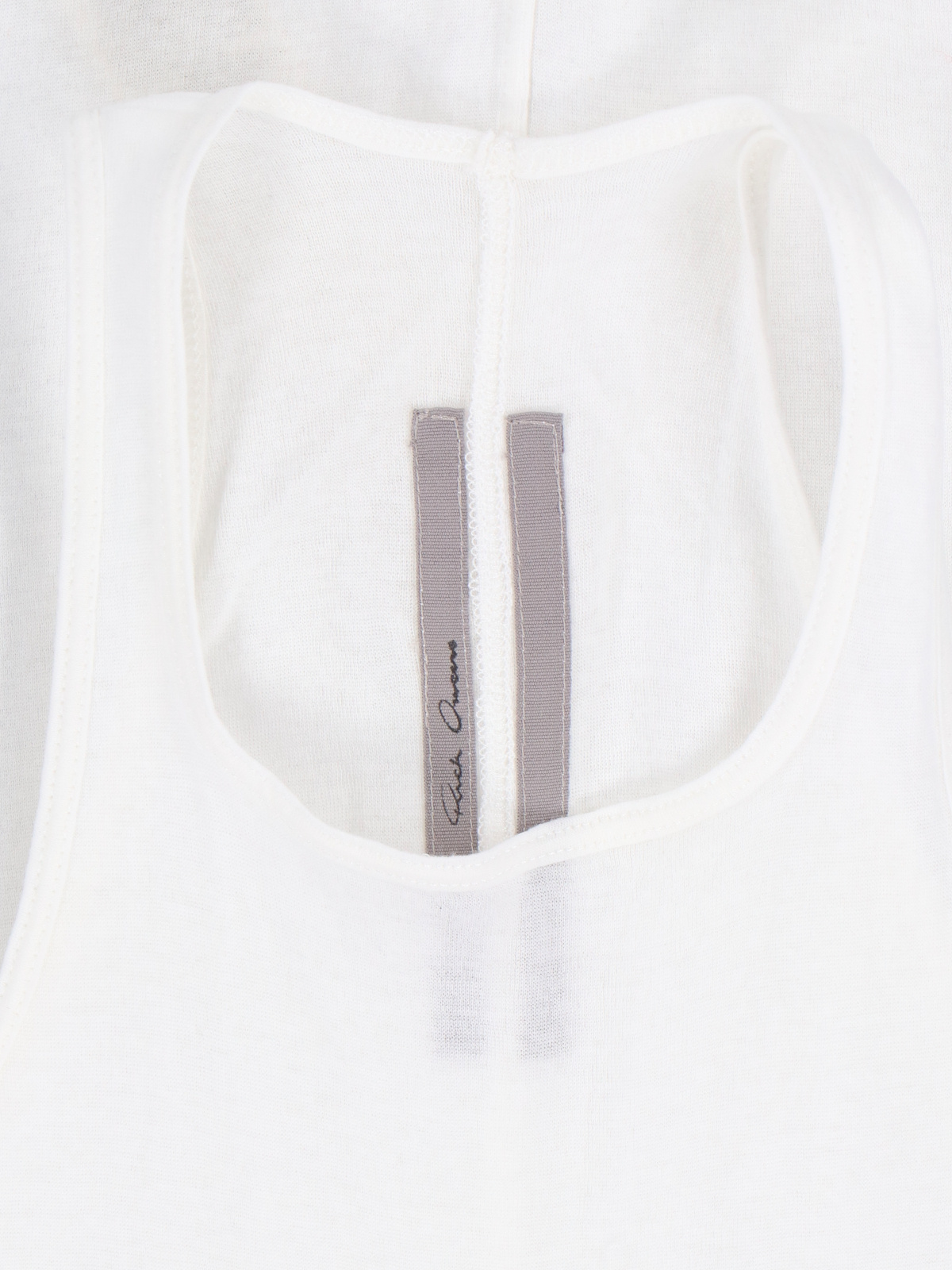 Rick Owens Sleeveless Racerback Top Round Neck In White