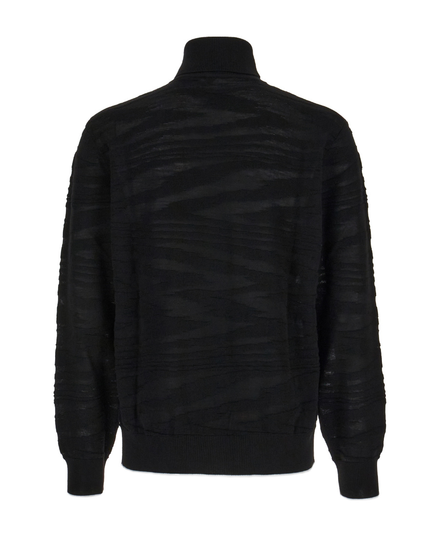 Missoni Sweater Wool Blend Contrasting Trimmings In Black