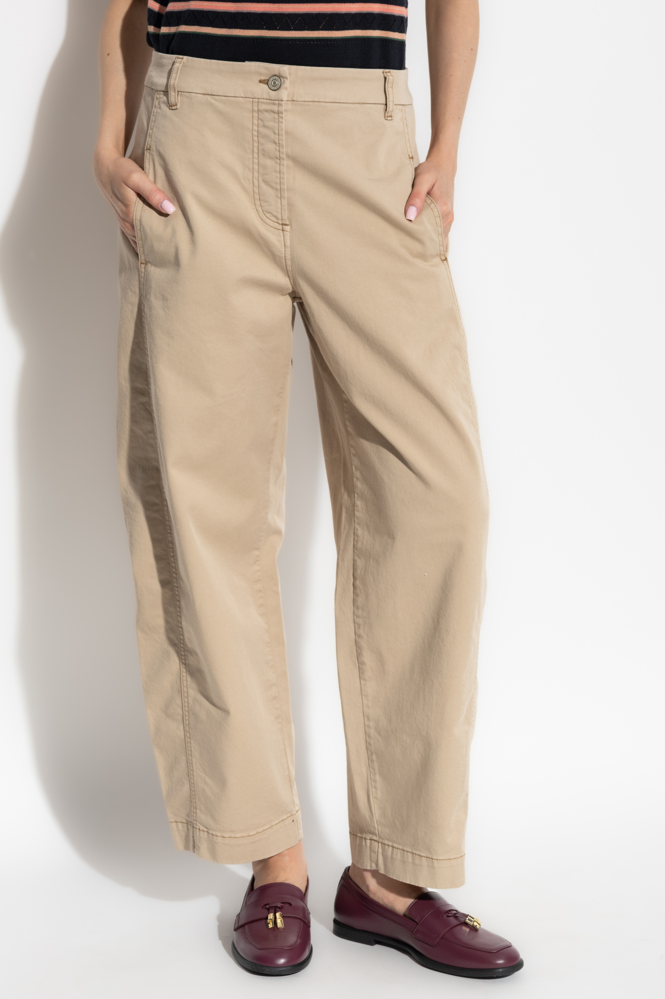 Ps By Paul Smith Ps Paul Smith Mid-rise Loose Fit Trousers