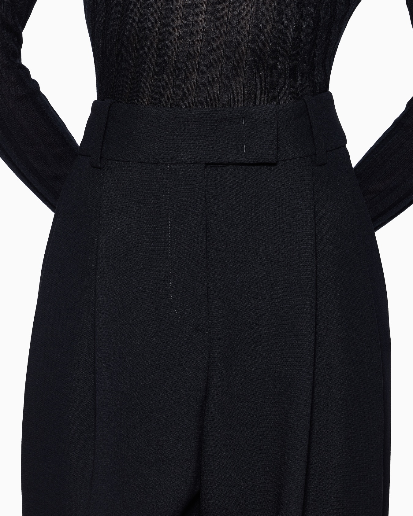 Giorgio Armani Pleated Trousers In Black