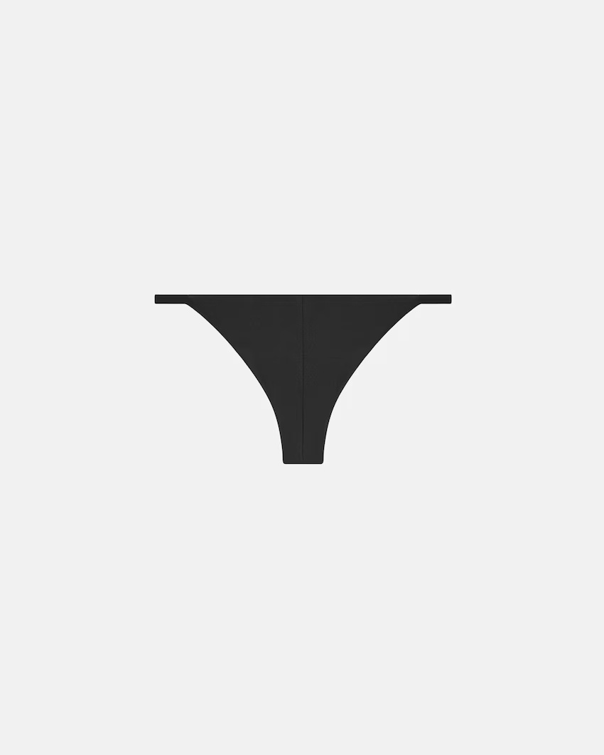 Versace Halter Bikini Briefs High Cut Hardware In Black