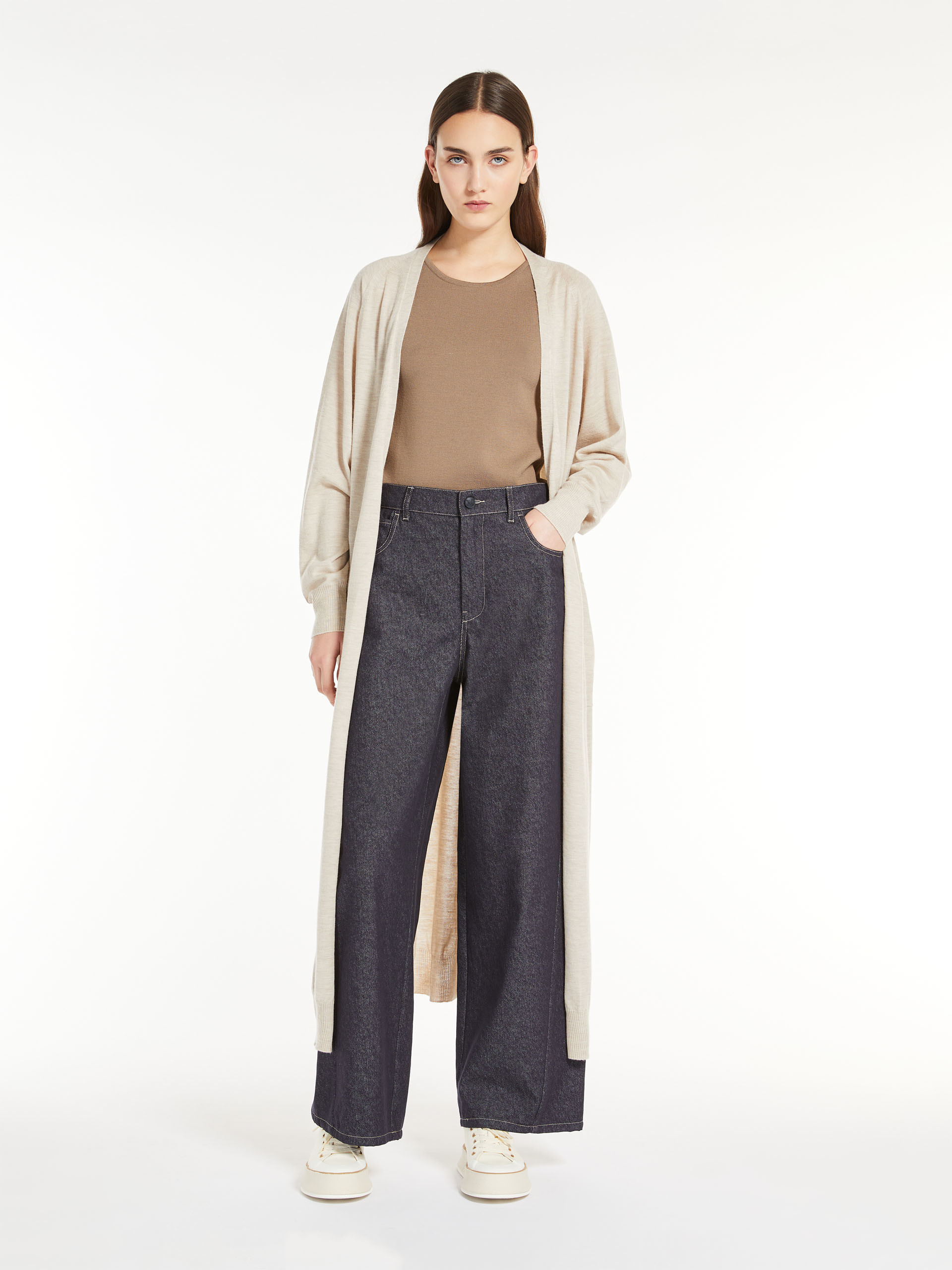 Max Mara High Waist Denim Trousers In Blue