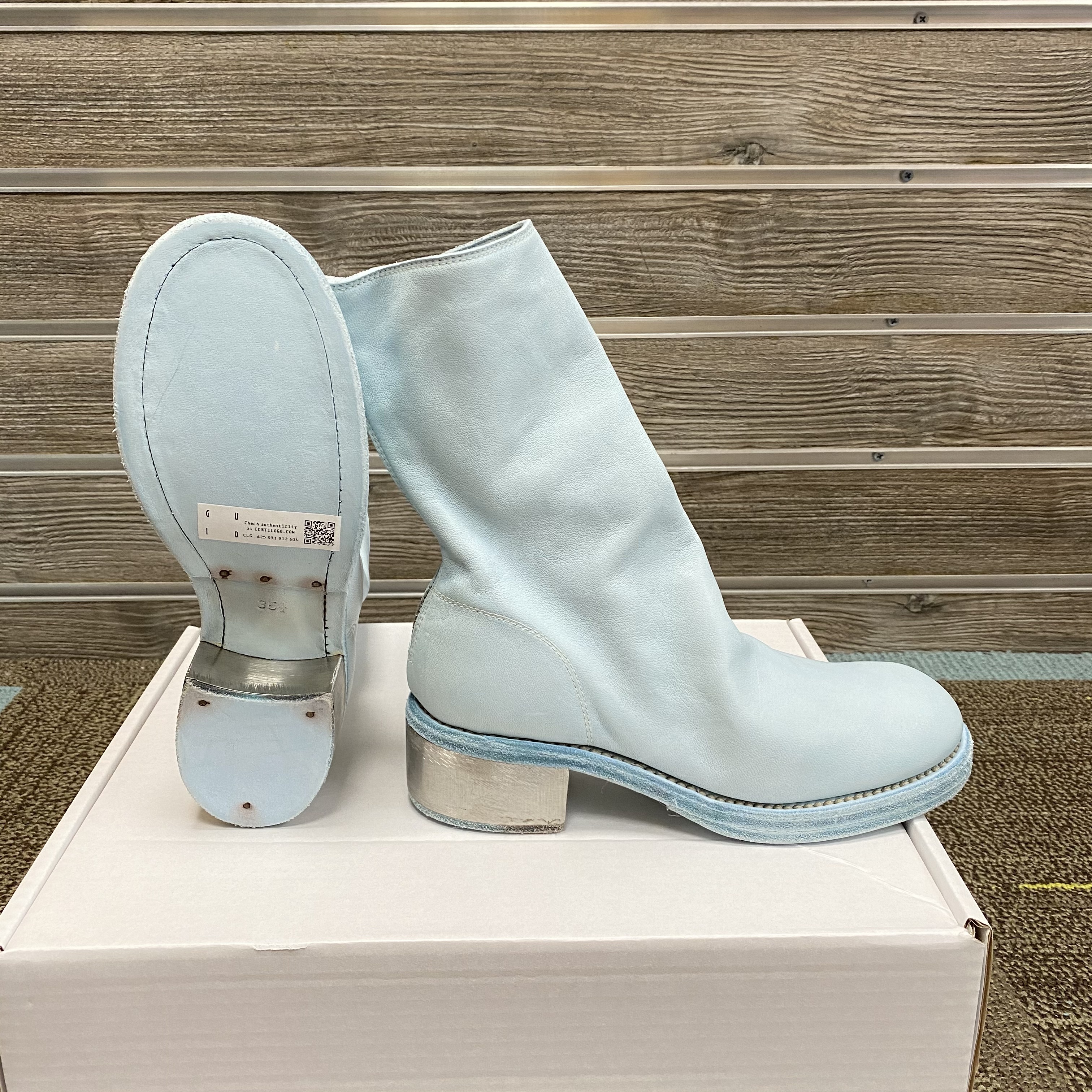 Guidi 788z Rear Zipper Boots In Gray