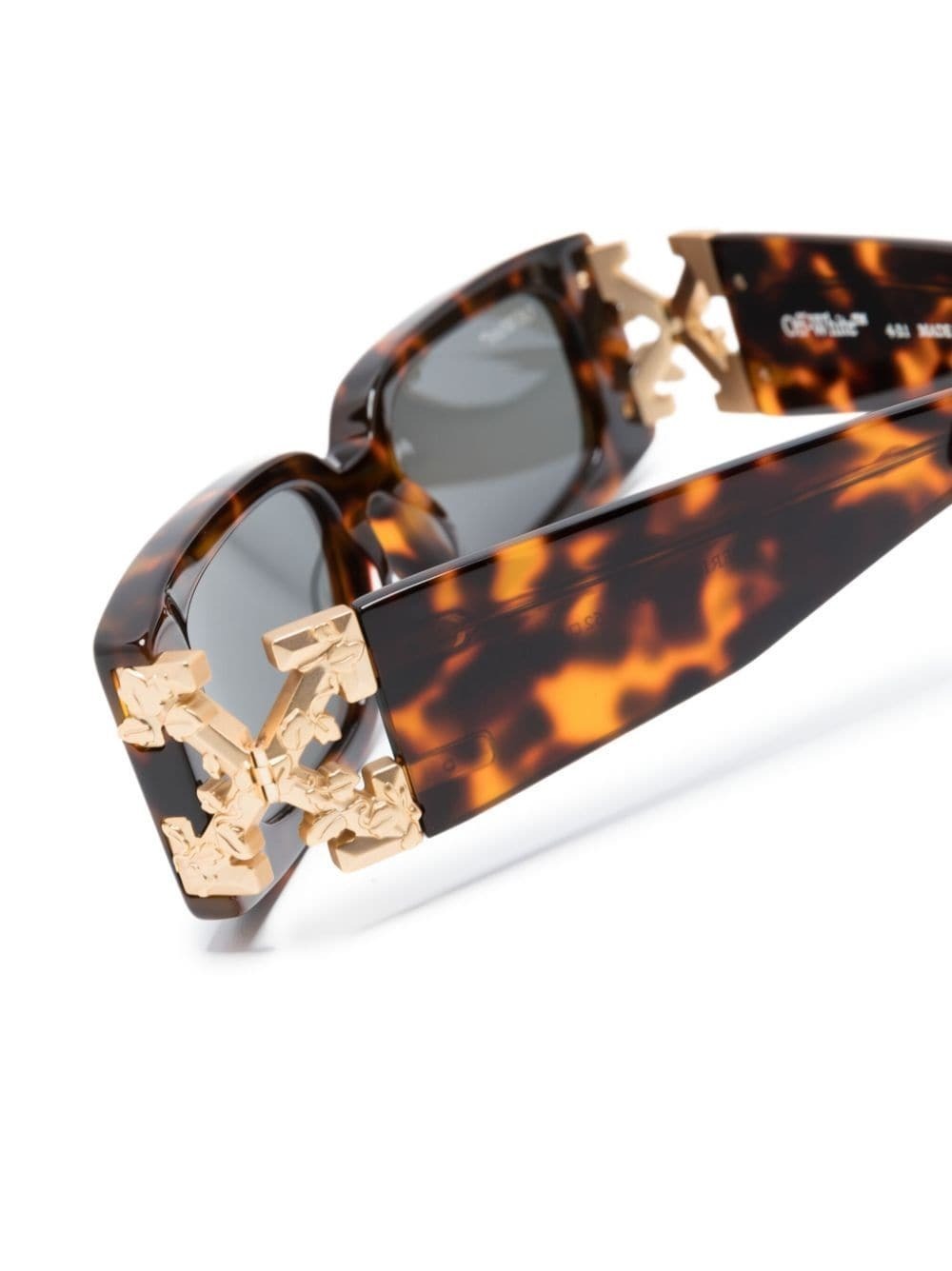 Off-white Roma Tortoiseshell-effect Sunglasses In Gray