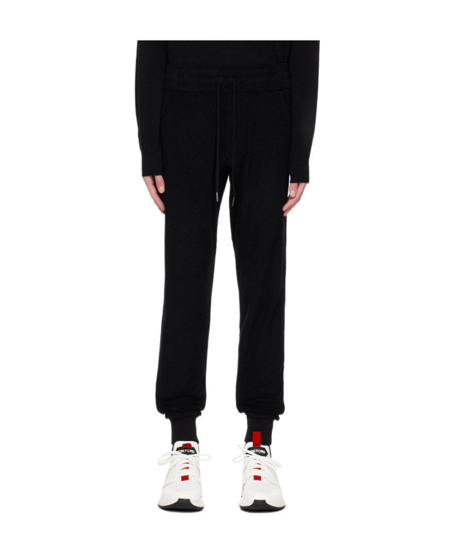 Tom Ford Straight-leg Cotton Track Pants In Black