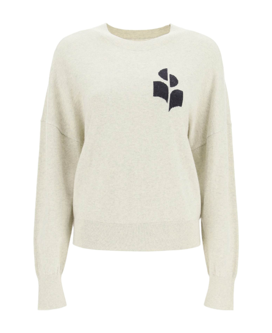 Isabel Marant Étoile Isabel Marant Etoile Marisans Sweater With Logo Intarsia In White