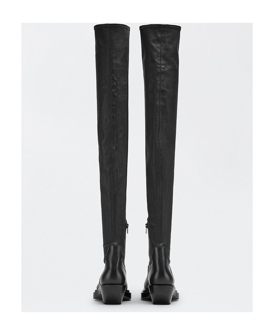 Bottega Veneta Over-the-knee Bv Lean Boots In Black