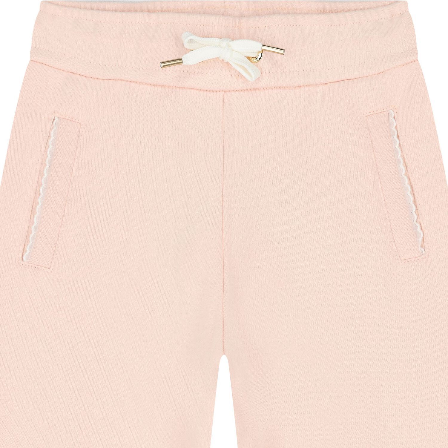 Chloé Logo-embroidered Track Pants In Nude